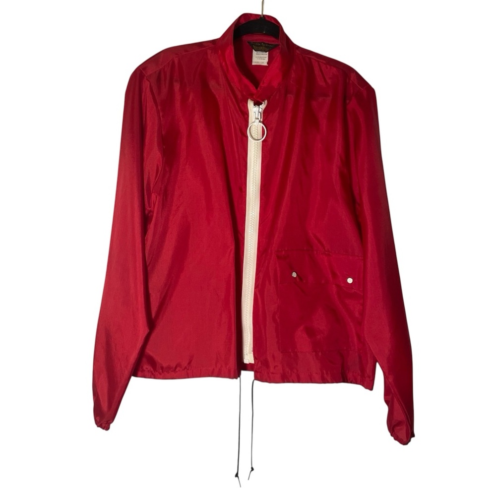 Vintage Unisex Protrexall Red Nylon Large Casual Zip-Up Jacket